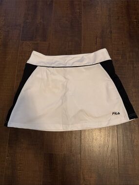 Fila White and Black Athletic Mini Skort